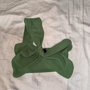 Size SM Cider Green One Shoulder Strap Tube/Crop Top
